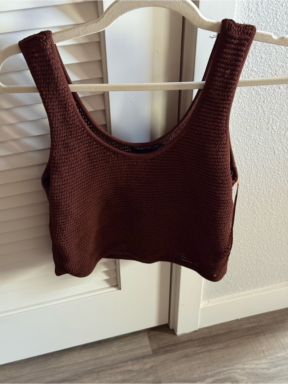 House of Harlow 1960 Brown Knit Cropped Tank
